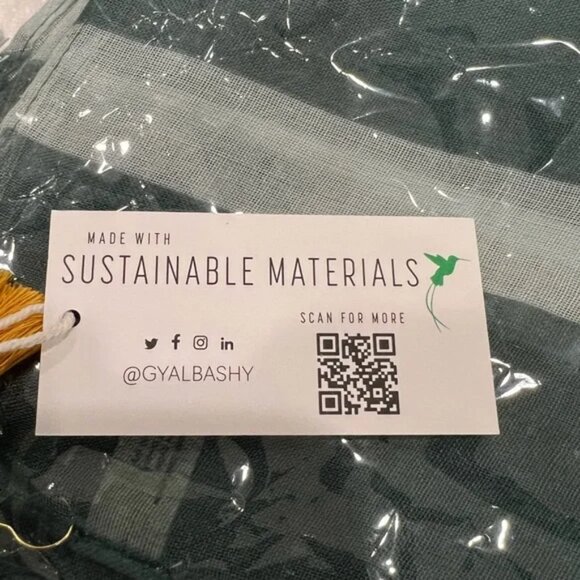 Gyal Bashy Green Striped Seaside Summer Sarong Wrap Vacation Beach Tropical NWT - Picture 3 of 5